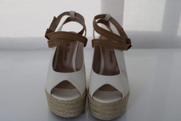 Sandalias altas de plataforma Blancas - Imagen 2