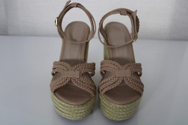 Sandalias altas de plataforma Tejidas